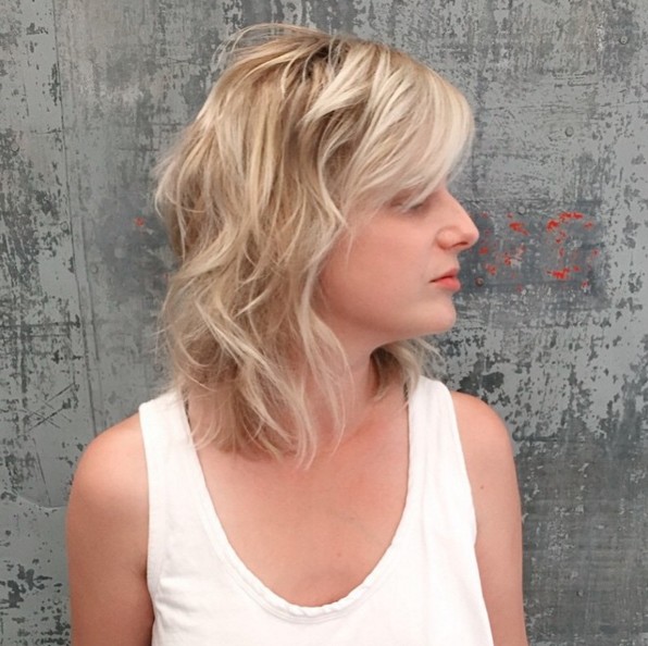 Blond Wavy Shaggy Hairstyle