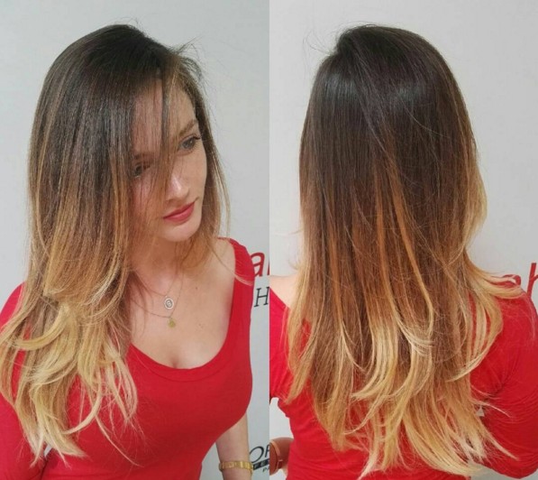 Brown to Blond Ombre Hairstyle