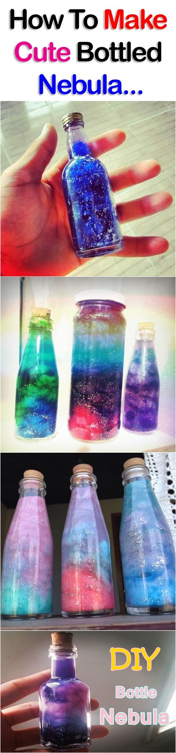 Cute DIY Bottled Nebula