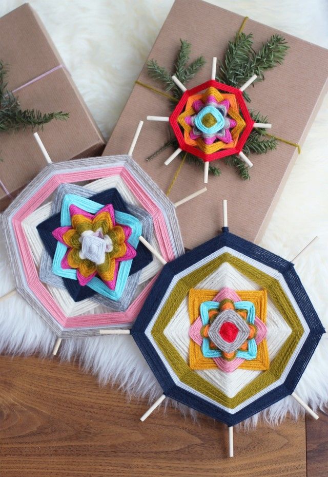 diy eyes gods yarn projects god eye craft crafts popsicle making weaving tutorial winter ornaments 3d scout via sticks ojos