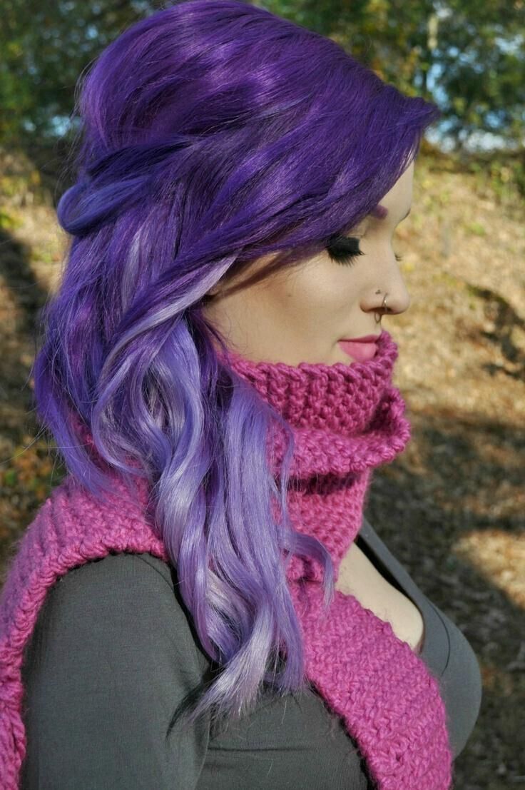 Dark Purple Hair Color Idea