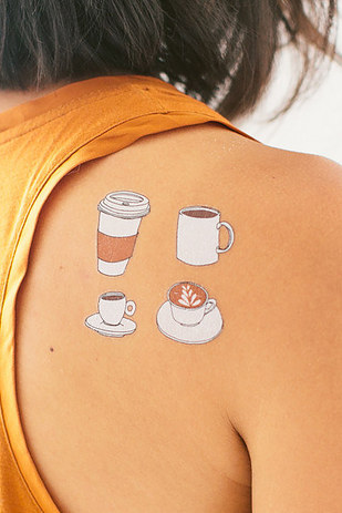 Funny Coffee Temporary Tattoos