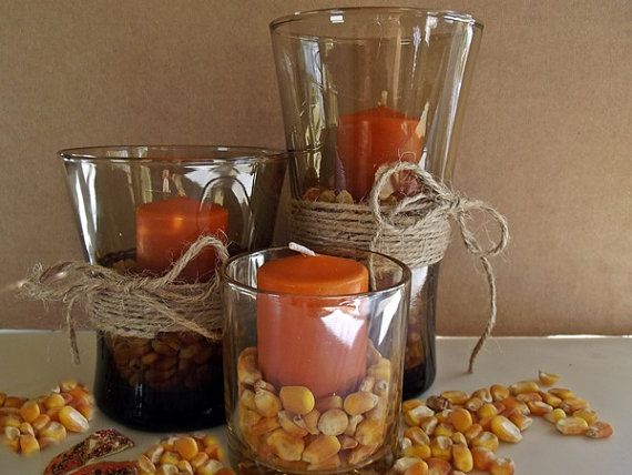 Glass Candle Holders for Fall