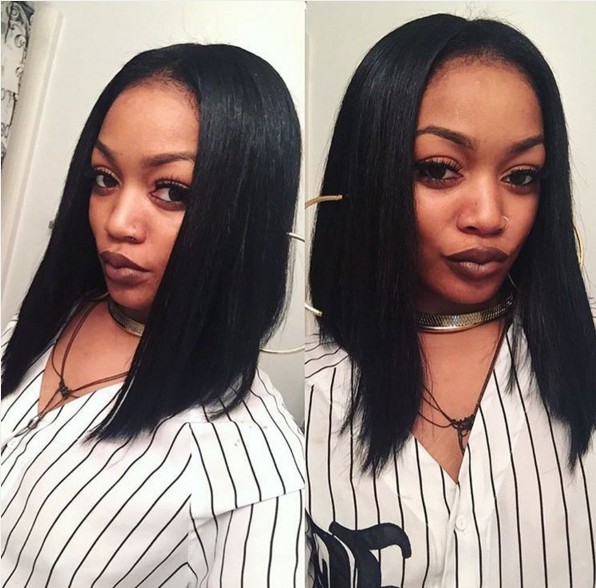 Long Straight Hairstyle for Black Women
