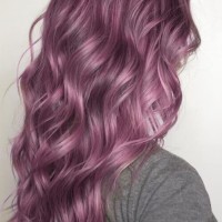 Long Wavy Purple Hairstyle