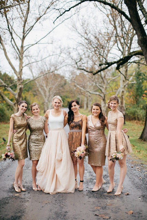 Metallic Bridesmaid Dress