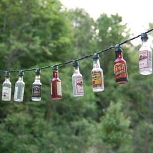 Patio Party Lights with Bottles