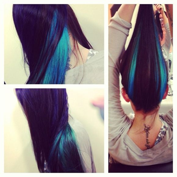 Purple and Blue Hairstyle