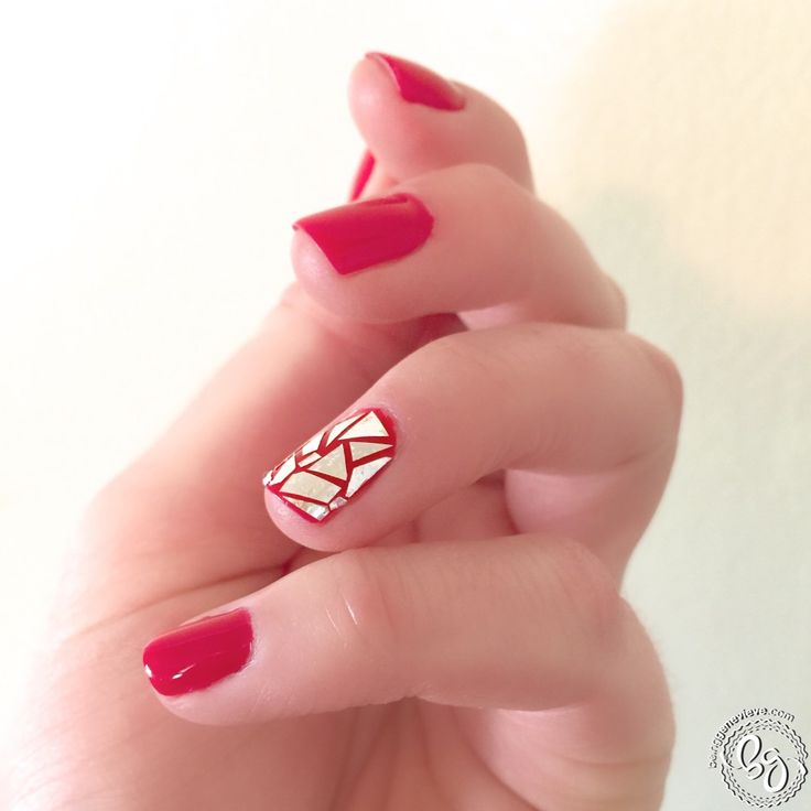 Red Nails with Broken Glass