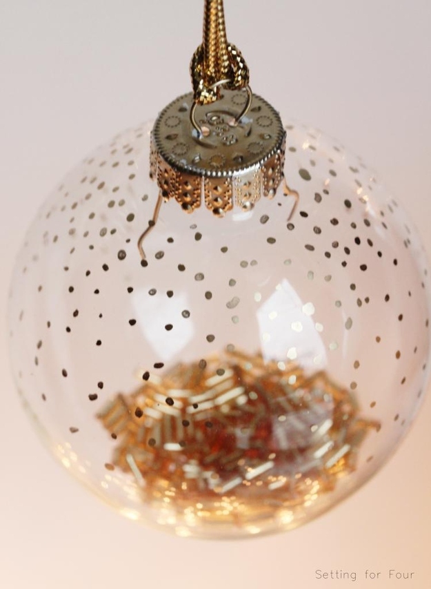 Golden Dot Christmas Ornaments
