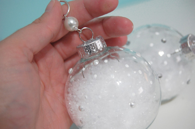 Handmade Snow Glass Ornament