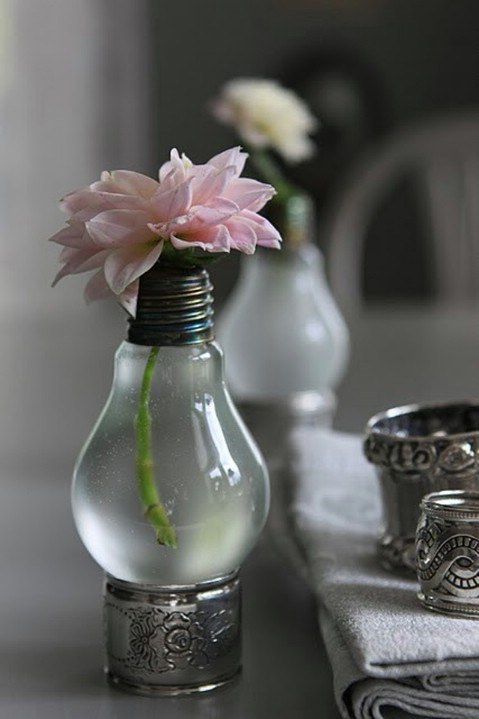 Lightbulb Vase for Spring