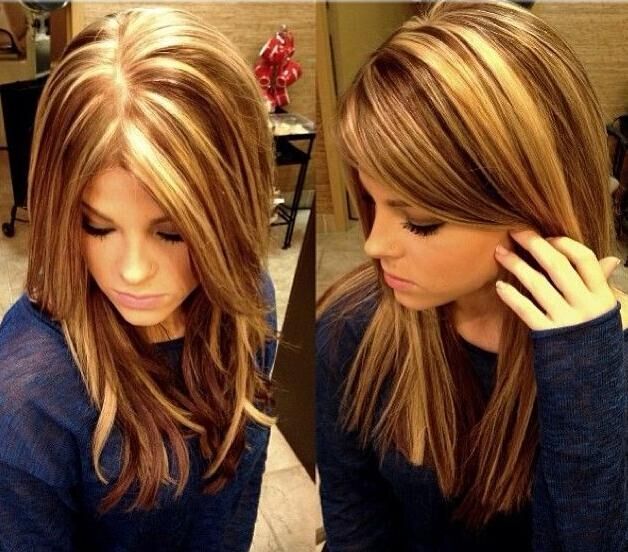 Medium Hairstyle with Highlights