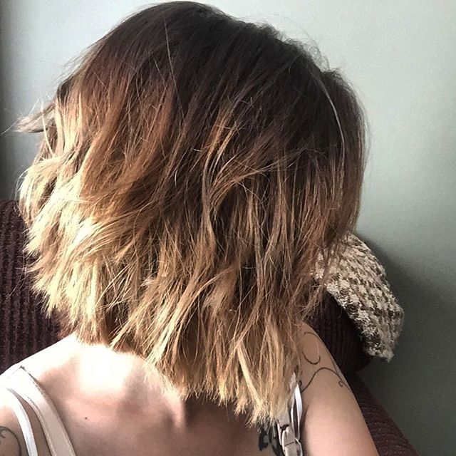 Medium Messy Bob Hairstyle with layers