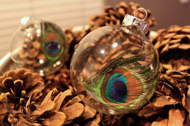 Peacock Feather Ornaments