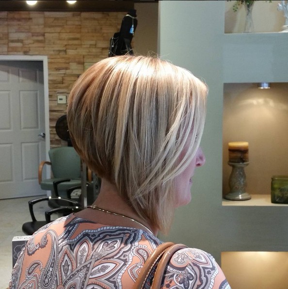 Popular short inverted bob haircut