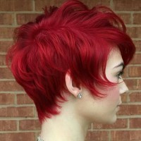 Short Layered Hairstyle for Red Hair