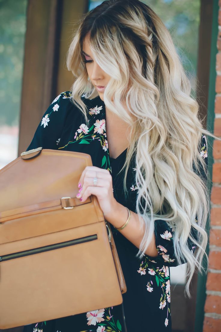 Very Long Silver Ombre Hairstyle