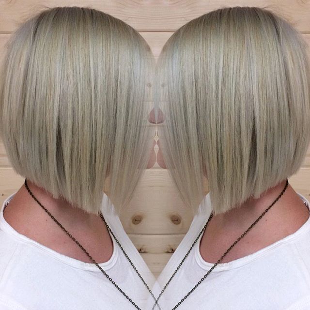 classic short straight blunt bob cut for women