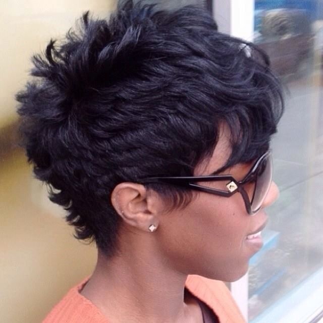 layered pixie cut for black women