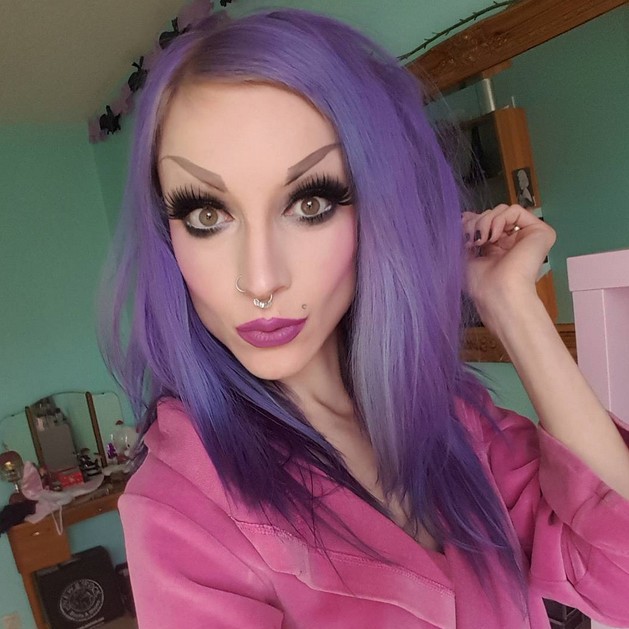 pastel purple ombre hair