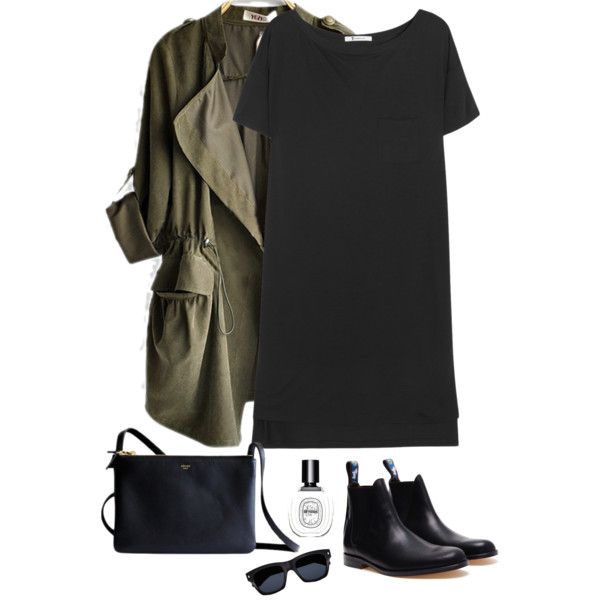 Black Top and Olive Coat