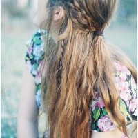 Boho-Chic Half Up Braid Hairstyle
