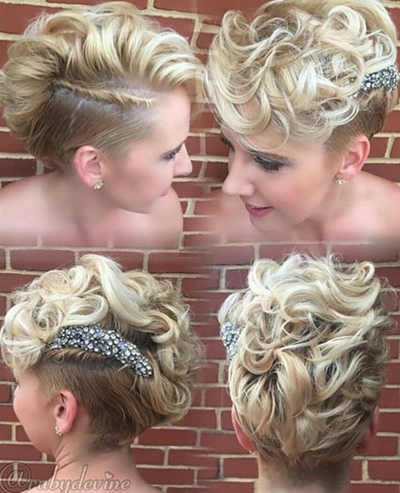 Curly Pixie Hairstyle with Undercut
