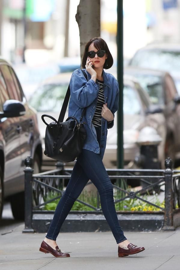 Denim Outfit and Loafers