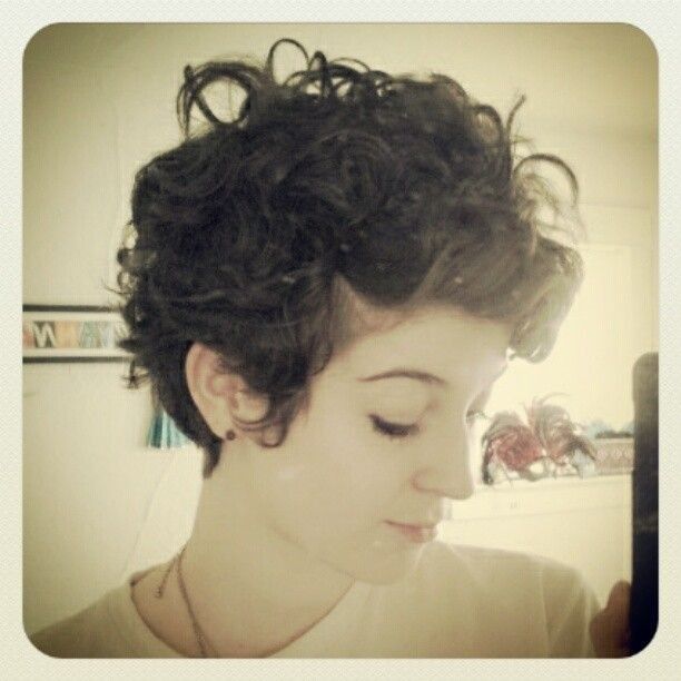 Easy Curly Pixie Hairstyle