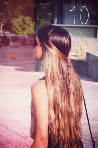 Half Up Braid Hairstyle for Very Long Hair