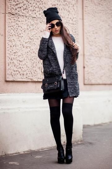 Knee-high Socks and Ankle Boots