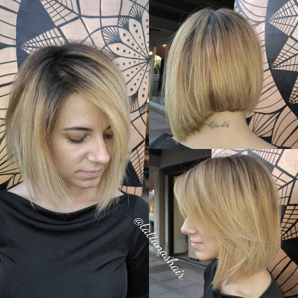 Messy Bob Hairstyle with Side Bangs