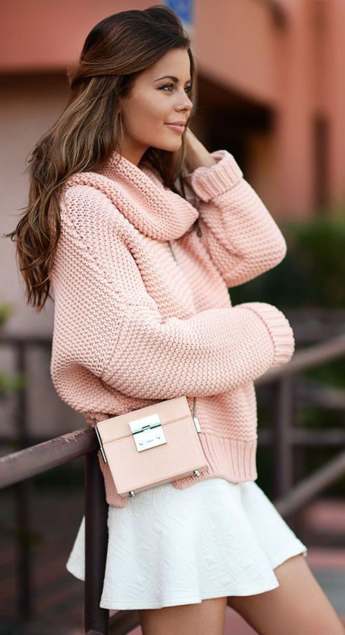 Oversized Sweater and Mini Whirling Skirt