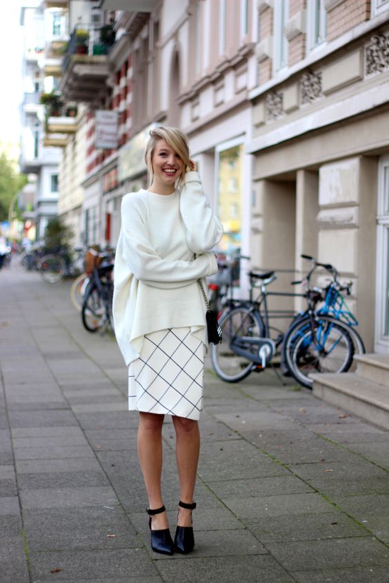 Oversized Sweater and Skirt