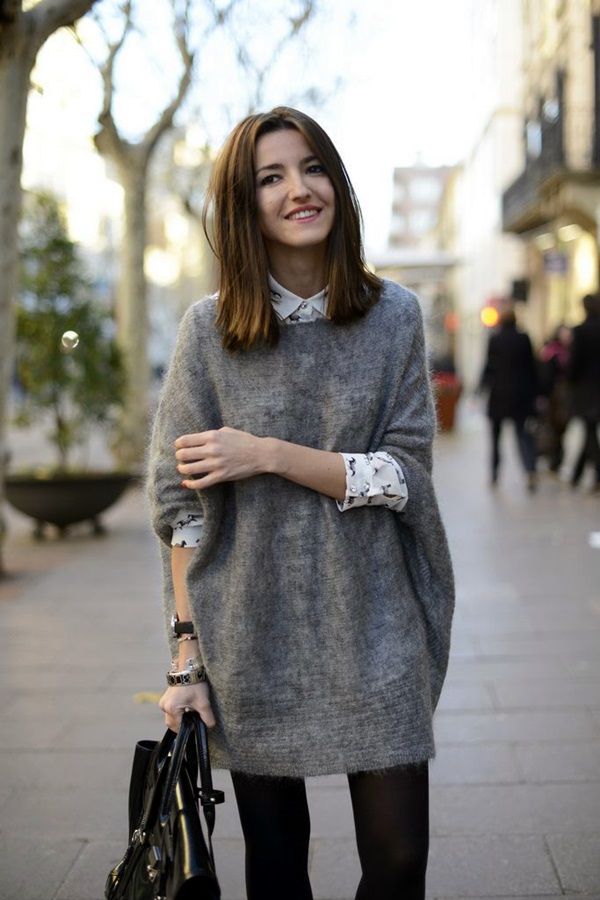 20 Chic Looks with Oversized Sweaters - Pretty Designs