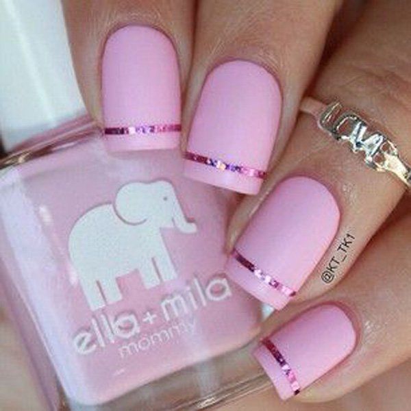 Pink Matte Nails