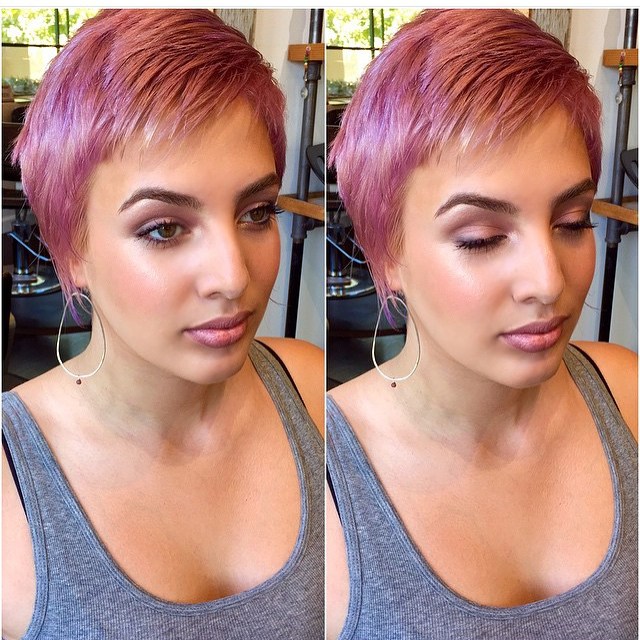 Pink Purple Pixie Haircut