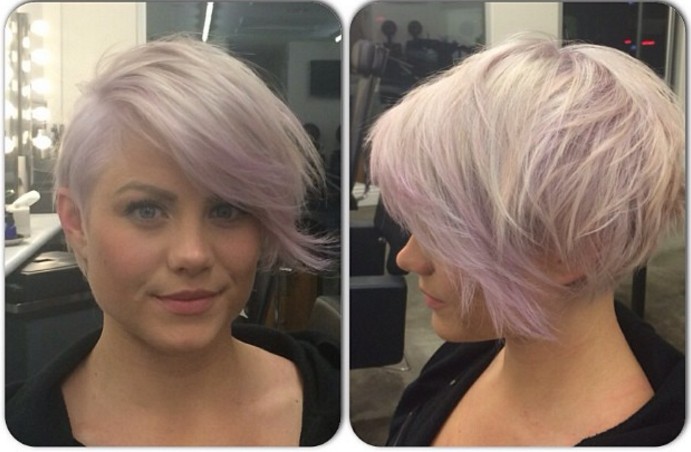 Pink Purple Pixie Hairstyle