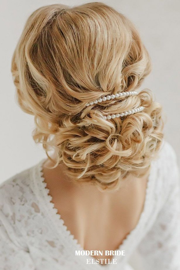Pinned-Up Wedding Updo Hairstyle