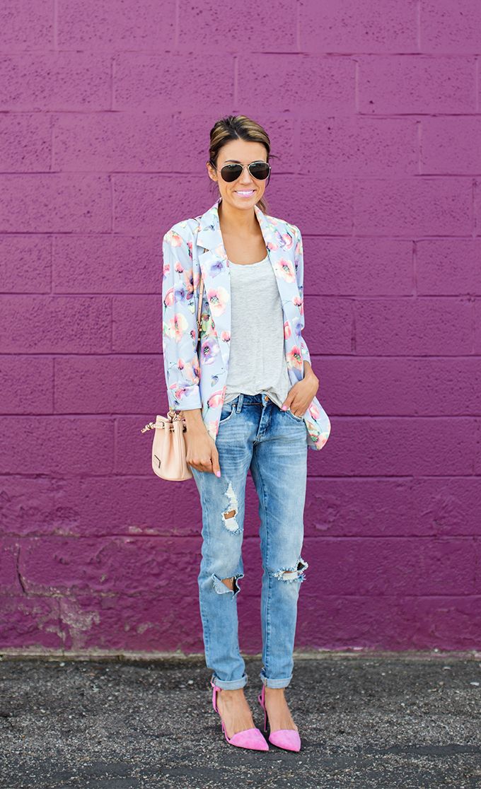 Ripped Jeans and Pink Heels