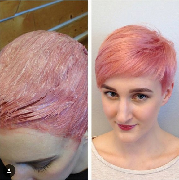 Short Pixie Hairstyle for Pink Hair