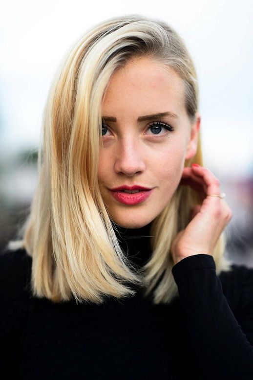 Side Swept Lob Hairstyle