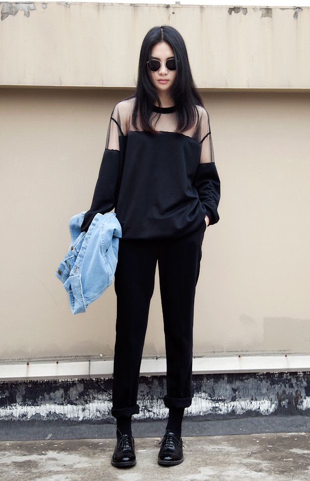Street Black Outfit Style