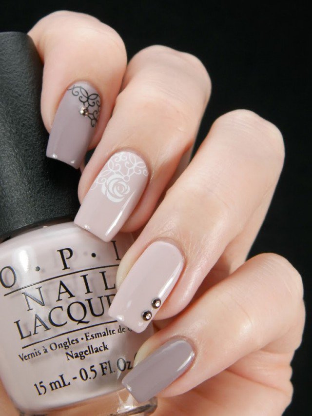 Beige Nail Design