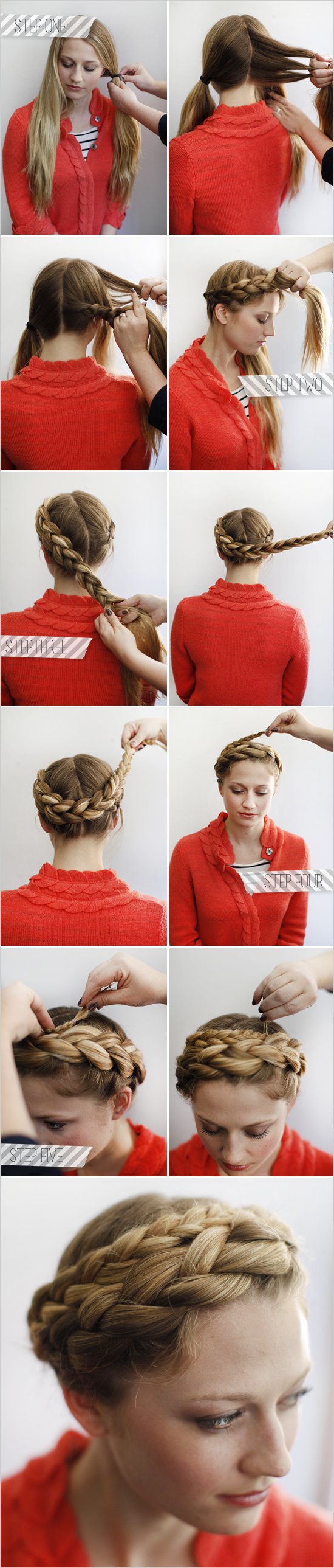 Braided Crown Hairstyle for Summer
