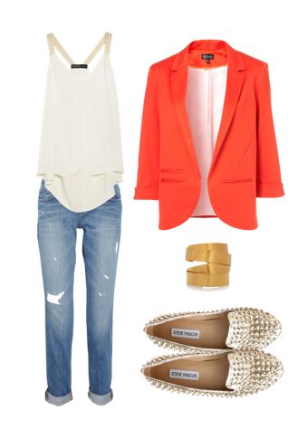 Bright Blazer and Pale Jeans