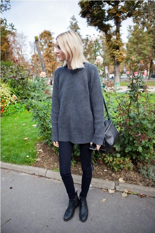 Grey Sweater and Leggings