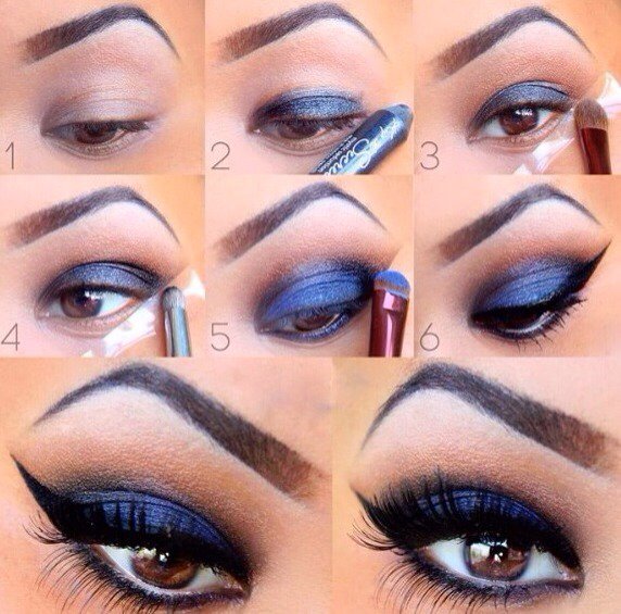 Metallic Blue Eye Makeup