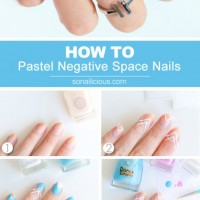 Pastel Negative Space Nails